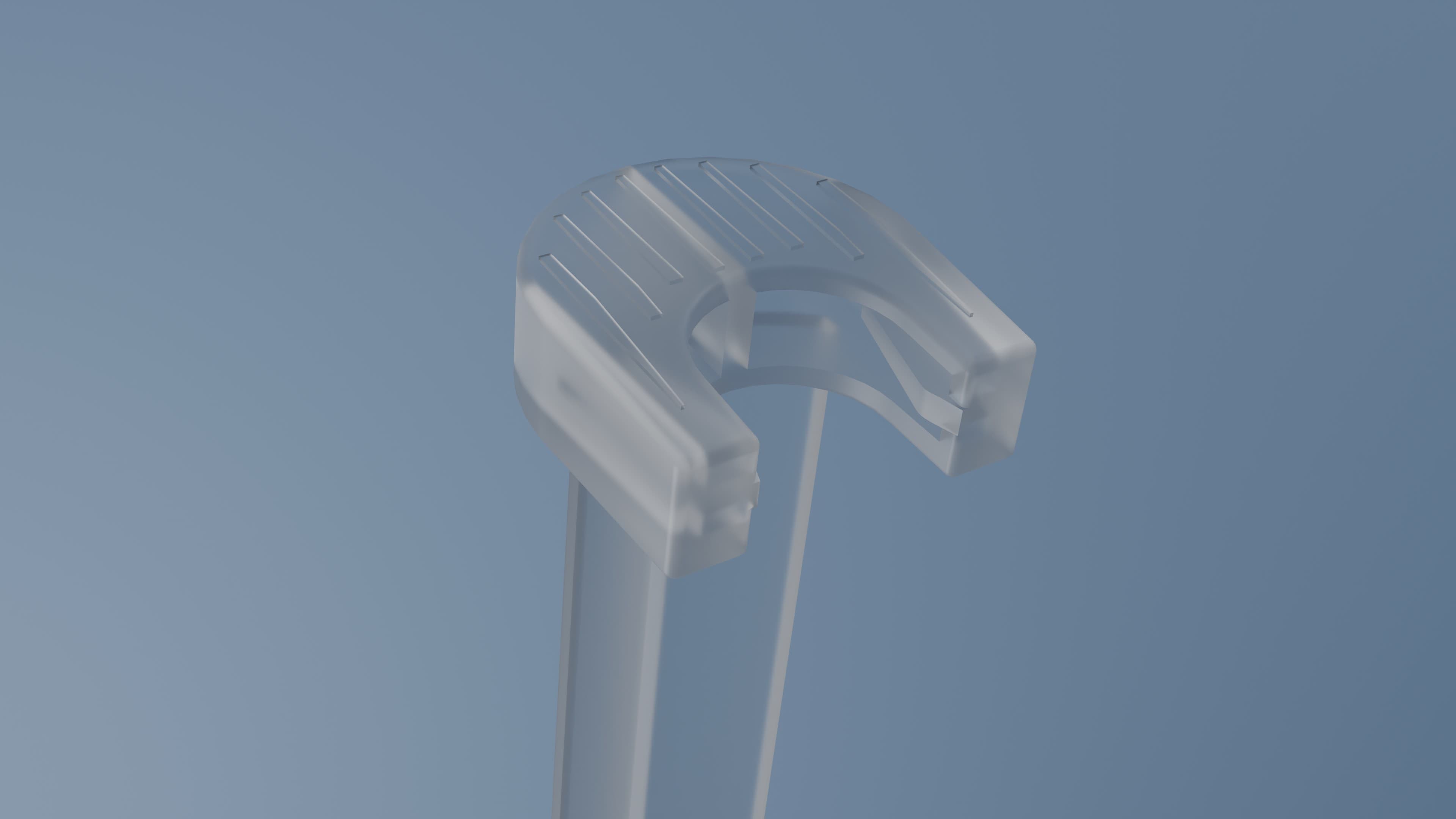 Healthcare professional holding the plunger rod.