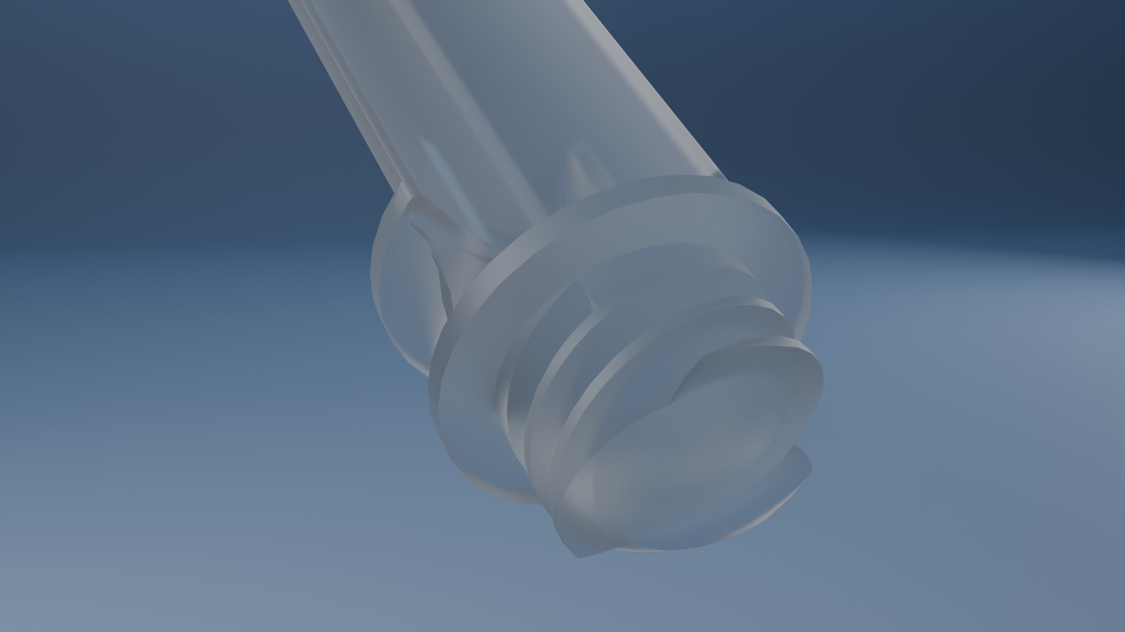 Sterile packaging of the plunger rod in a clinical setting.