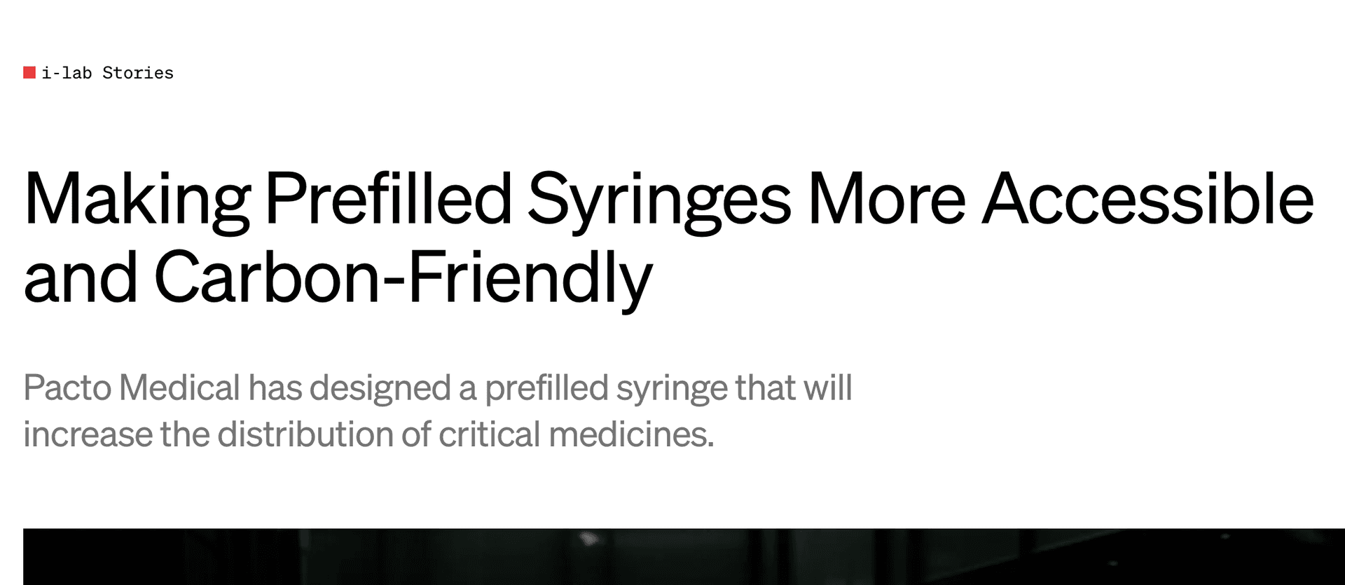 Making Prefilled Syringes More Accessible and Carbon-Friendly