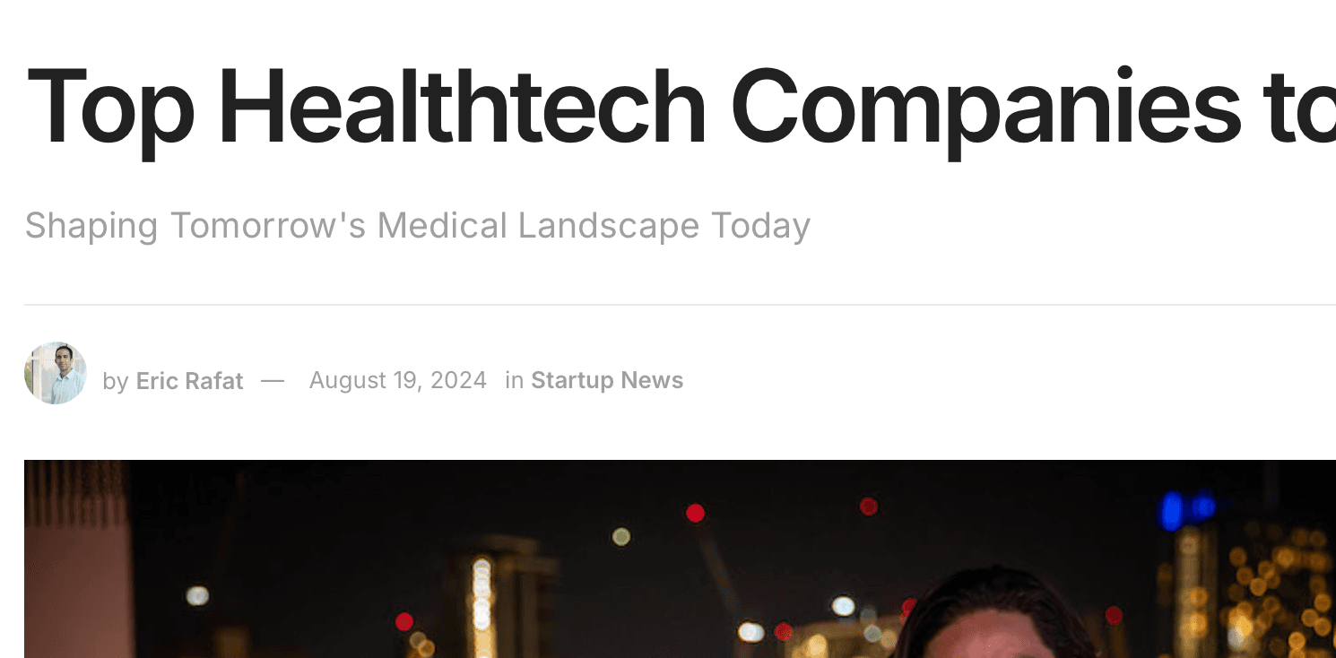 Top Healthtech Companies to Watch
